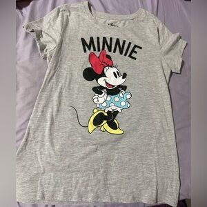 Disney Minnie Mouse Grey T‑Shirt women size XS